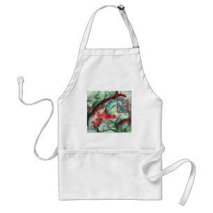 Koi Carp Fish Painting Standaard Schort