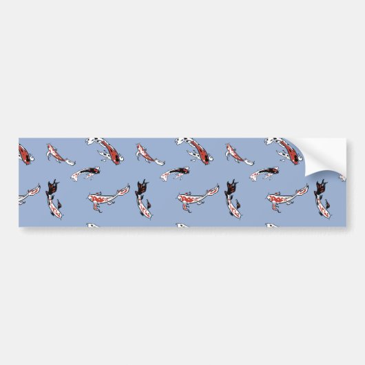 Koi Carp Fish Pattern Bumpersticker (Voorkant)