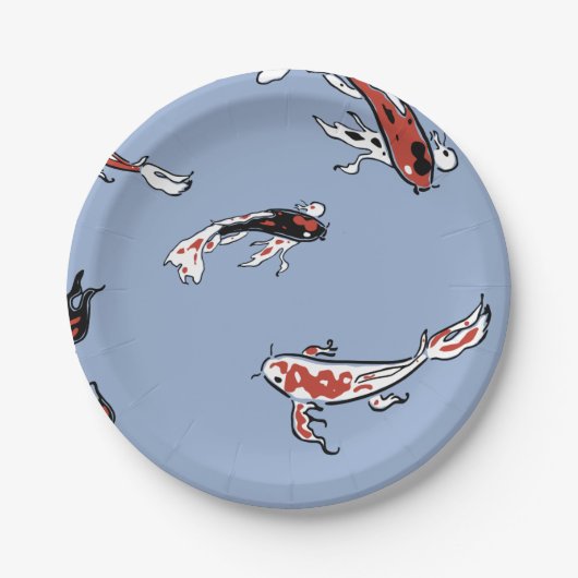 Koi Carp Fish Pattern Papieren Bordje (Voorkant)