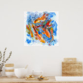 Koi Dreaming Poster (Keuken)