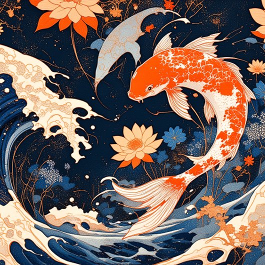 Koi en golven perfect poster