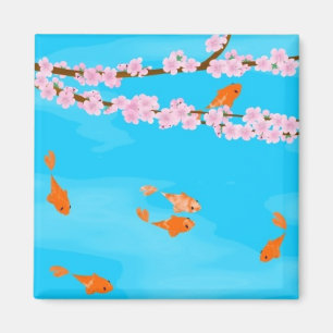 Koi en Sakura Magnet Magneet