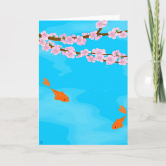 Koi en Wenskaart Sakura Kaart