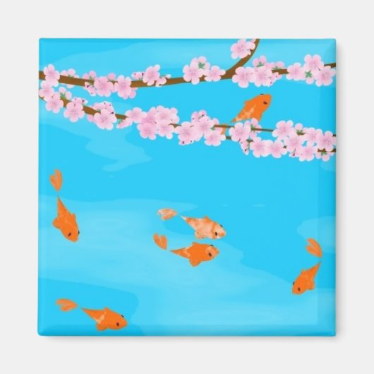 Koi et Sakura Magnet (Devant)
