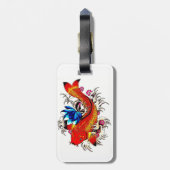 Koi Fish Bagagelabel (Achterkant verticaal)