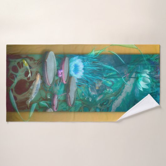 Koi Fish BORN OF DRAGONFLY Badhanddoek (Badhanddoek)