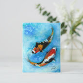 Koi Fish Briefkaart (Staand voorkant)