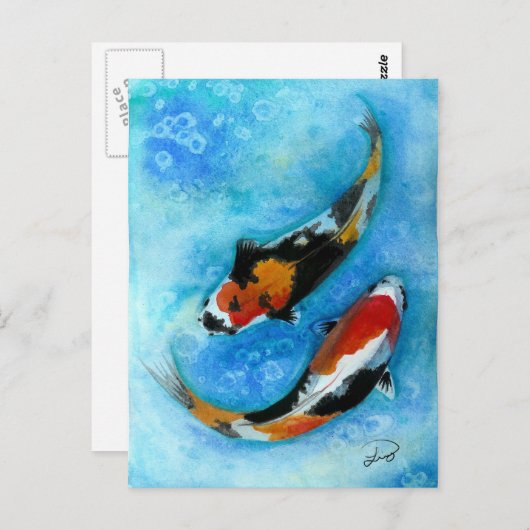 Koi Fish Briefkaart (Voorkant / Achterkant)