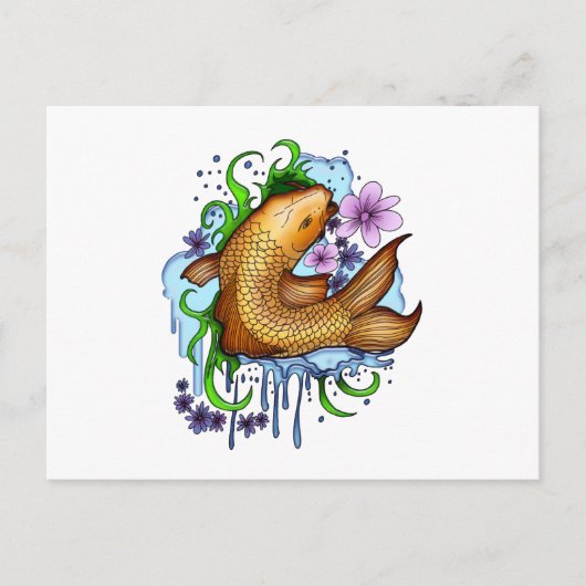 Koi Fish Briefkaart (Voorkant)
