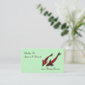Koi Fish Business Card-template Visitekaartje (Staand voorkant)