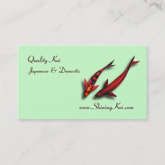 Koi Fish Business Card-template Visitekaartje (Voorkant)