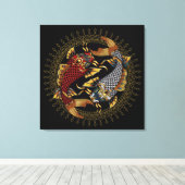 Koi Fish Canvas Afdruk (Insitu (Houten vloer))