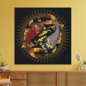 Koi Fish Canvas Afdruk (Insitu (Woonkamer))