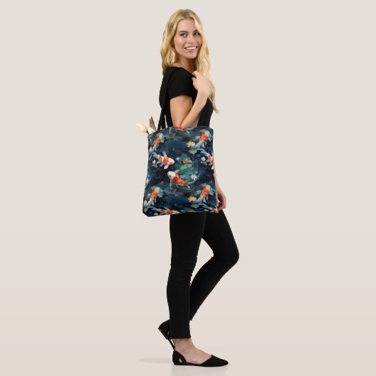 Koi Fish Canvas tas (Op model)