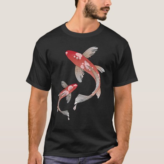 Koi Fish Chinese Yin & Yang T-shirt (Voorkant)