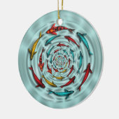 Koi Fish Circle Ornament (Links)