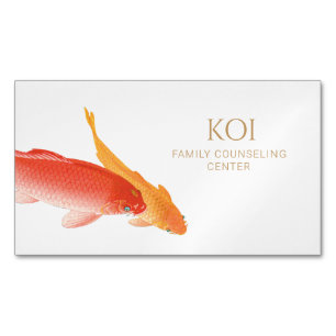 Koi Fish Counselor and Therapist counseling Magnetisch Visitekaartje