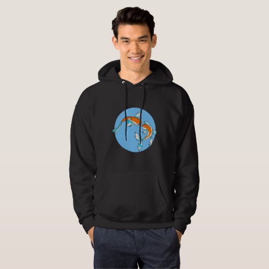 Koi Fish Digital Art Hoodie (Voorkant volledig)