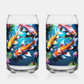 Koi Fish Drinkware Set Blikvorm Glas (Achterkant)