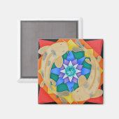 Koi Fish en Lotus Magnet Magneet (Voorkant / Achterkant)