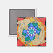 Koi Fish et Lotus Magnet (Recto/Verso)