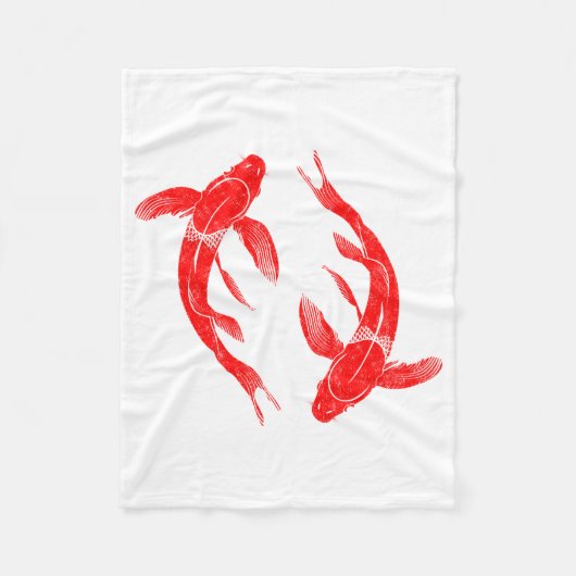 Koi Fish Fleece Deken (Voorkant)