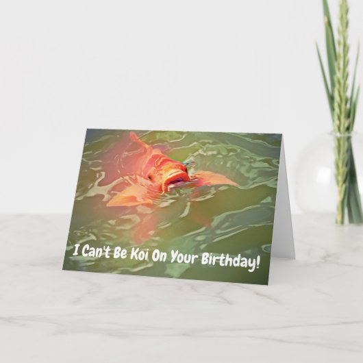 Koi Fish Funny carte d'anniversaire (Devant)