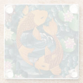 Koi Fish Glazen Onderzetter (Achterkant)