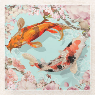 Koi Fish Glazen Onderzetter