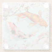 Koi Fish Glazen Onderzetter (Achterkant)