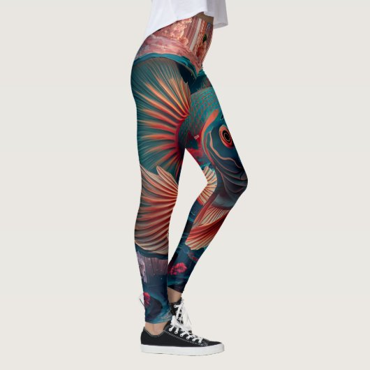 "Koi Fish Harmony" Leggings ! (Droite)