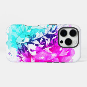 Koi Fish in roze en blauw iPhone 16 Pro Hoesje