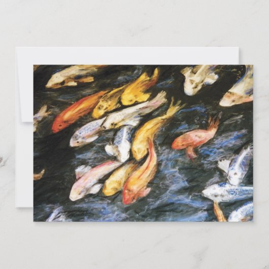 Koi Fish Invite Kaart (Voorkant)