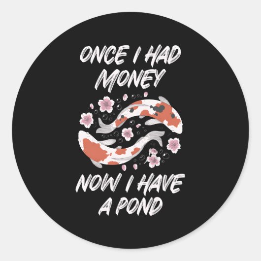Koi Fish Japanse karper Ronde Sticker (Voorkant)