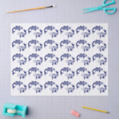 Koi Fish Karp #3 DIY kleuren blauw Tissuepapier (Craft)