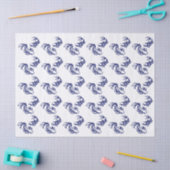 Koi Fish Karp #4 DIY kleuren blauw Tissuepapier (Craft)