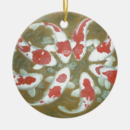 KOI FISH KERAMISCH ORNAMENT (Voorkant)