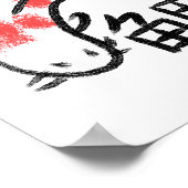 Koi Fish met Kanji Poster (Hoek)