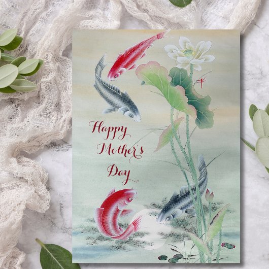 Koi Fish met Lotus