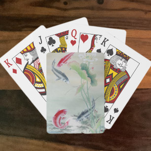 Koi Fish met Lotus Pokerkaarten