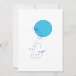 Koi Fish Minimal Style Wenskaart Feestdagenkaart