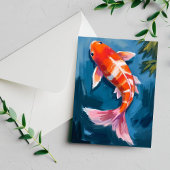 Koi Fish Mooie Waterverf Briefkaart