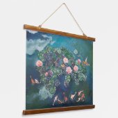 Koi Fish Nénuphars peinture Tapisserie (Angulaire)