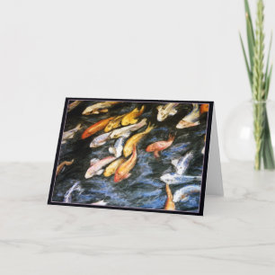 Koi Fish Painting Greeting Card Kaart