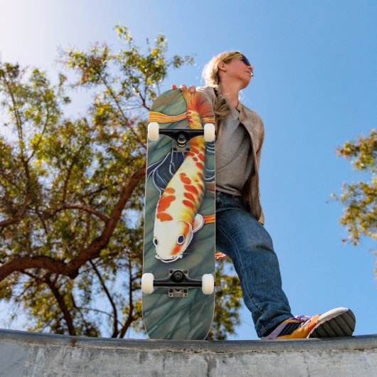 Koi Fish Painting Japan Kunst Skateboard (Buiten 1)