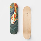 Koi Fish Painting Japan Kunst Skateboard (Voorkant)