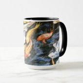 Koi Fish Pond Art Painting Mok (Voorkant rechts)