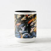 Koi Fish Pond Art Peinture Mug (Centre)