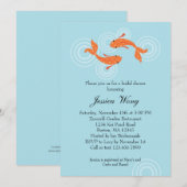 Koi Fish Pond Bridal Shower Kaart (Voorkant / Achterkant)