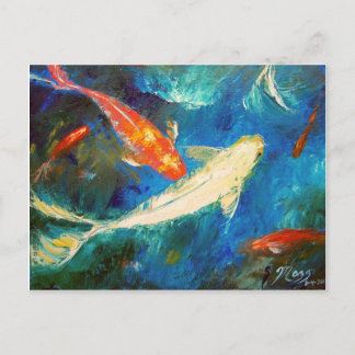 Koi Fish Pond Briefkaart